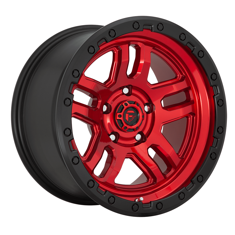 Fuel Off-Road D732 20X9 Candy Red W/ Black Bead Ring 6x114.3 +1mm