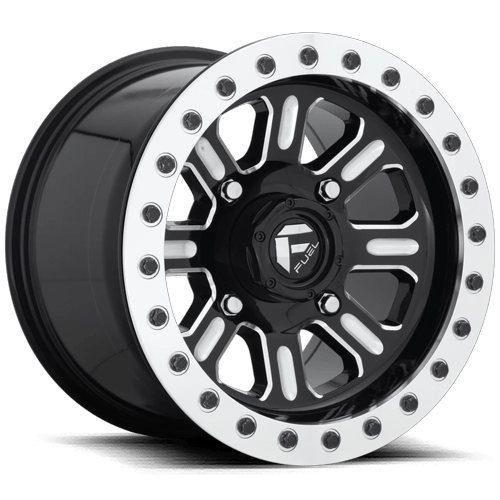 Fuel Off-Road Aluminum Wheels 15X10 Hardline Utv Beadlock D910 Gloss Black Milled