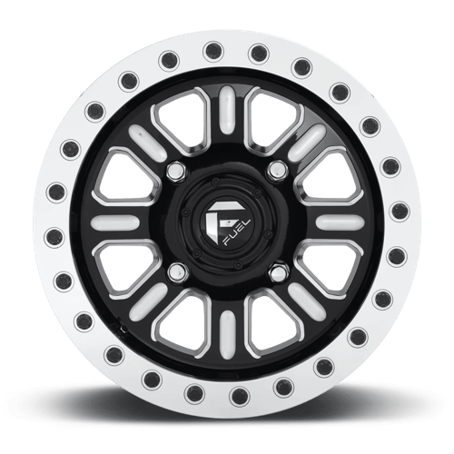 Fuel Off-Road Aluminum Wheels 15X10 Hardline Utv Beadlock D910 Gloss Black Milled