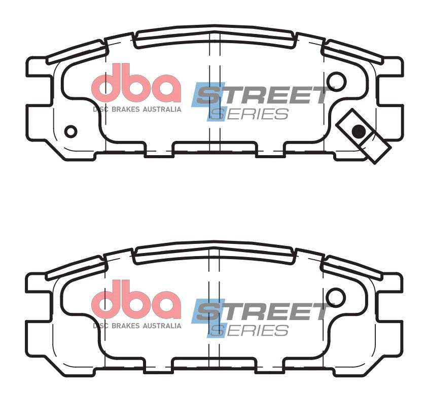 DBA 93-98 Subaru Impreza (w/ABS Excl Outback) Rear Street Series Brake Pads - DB1186SS