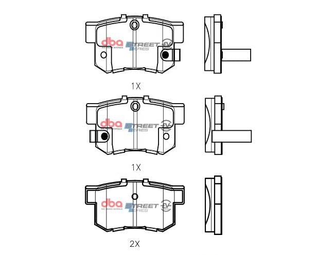 DBA 97-99 Acura CL 4 Cyl Rear SSEV Street Series Brake Pads - DB1265SSEV