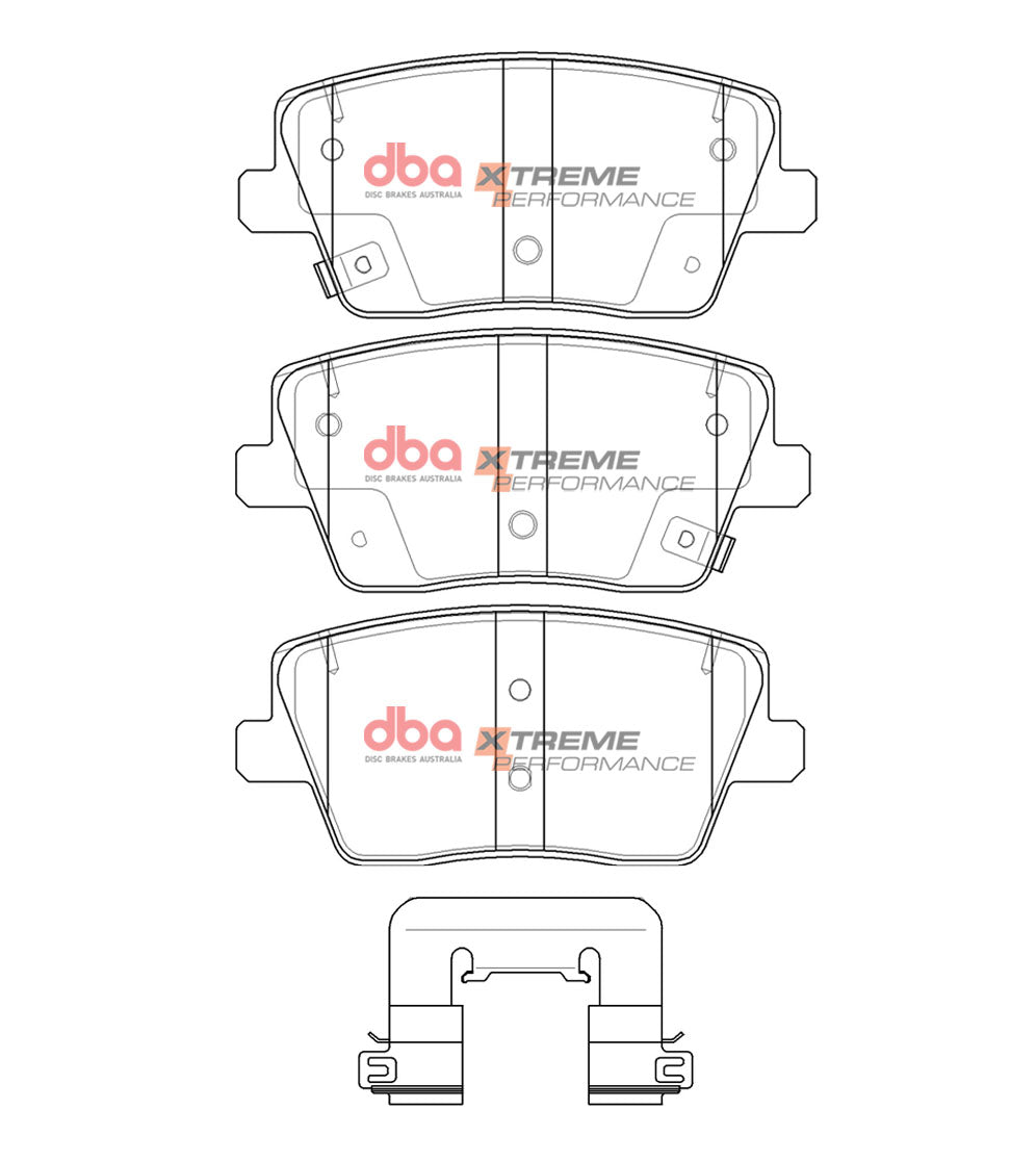 DBA 22-23 Hyundai Veloster (w/Solid Rear Rotor) Rear XP Performance Brake Pads - DB15013XP