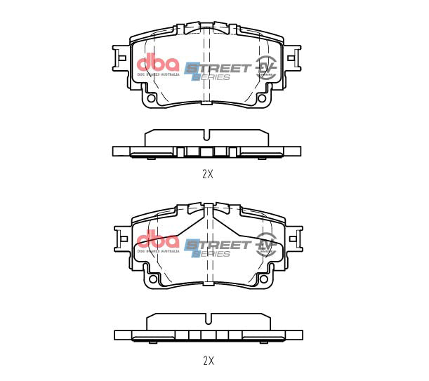 DBA 20-22 Toyota Corolla Hatchback Rear SSEV Street Series Brake Pads - DB15044SSEV