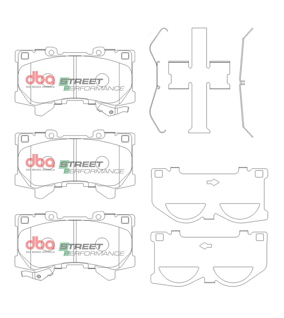 DBA 2022 Lexus LX600 Front SP Performance Brake Pads - DB15077SP