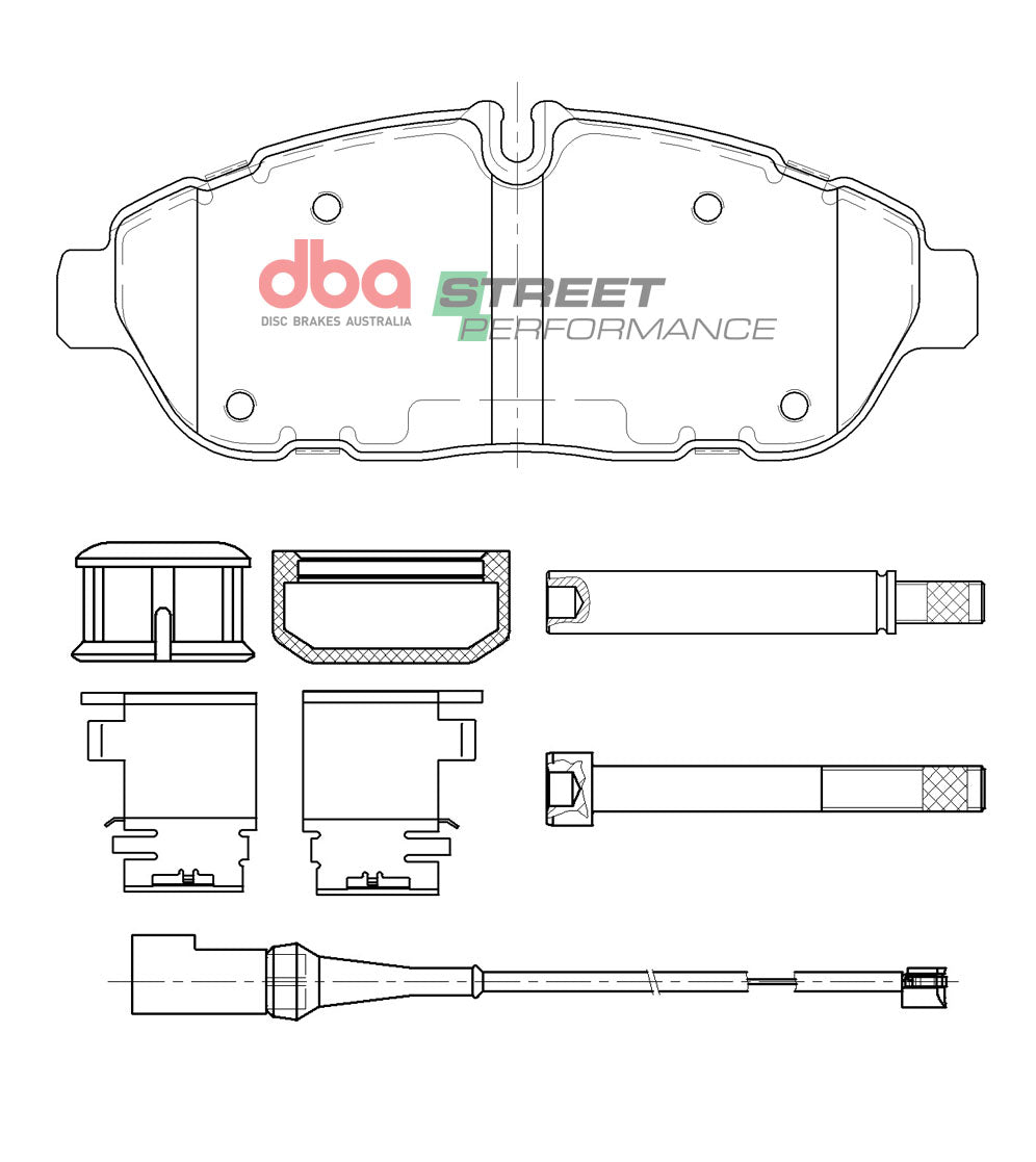 DBA 20-22 Ford Transit-150 AWD (6 Lug) Front SP Performance Brake Pads - DB15112SP