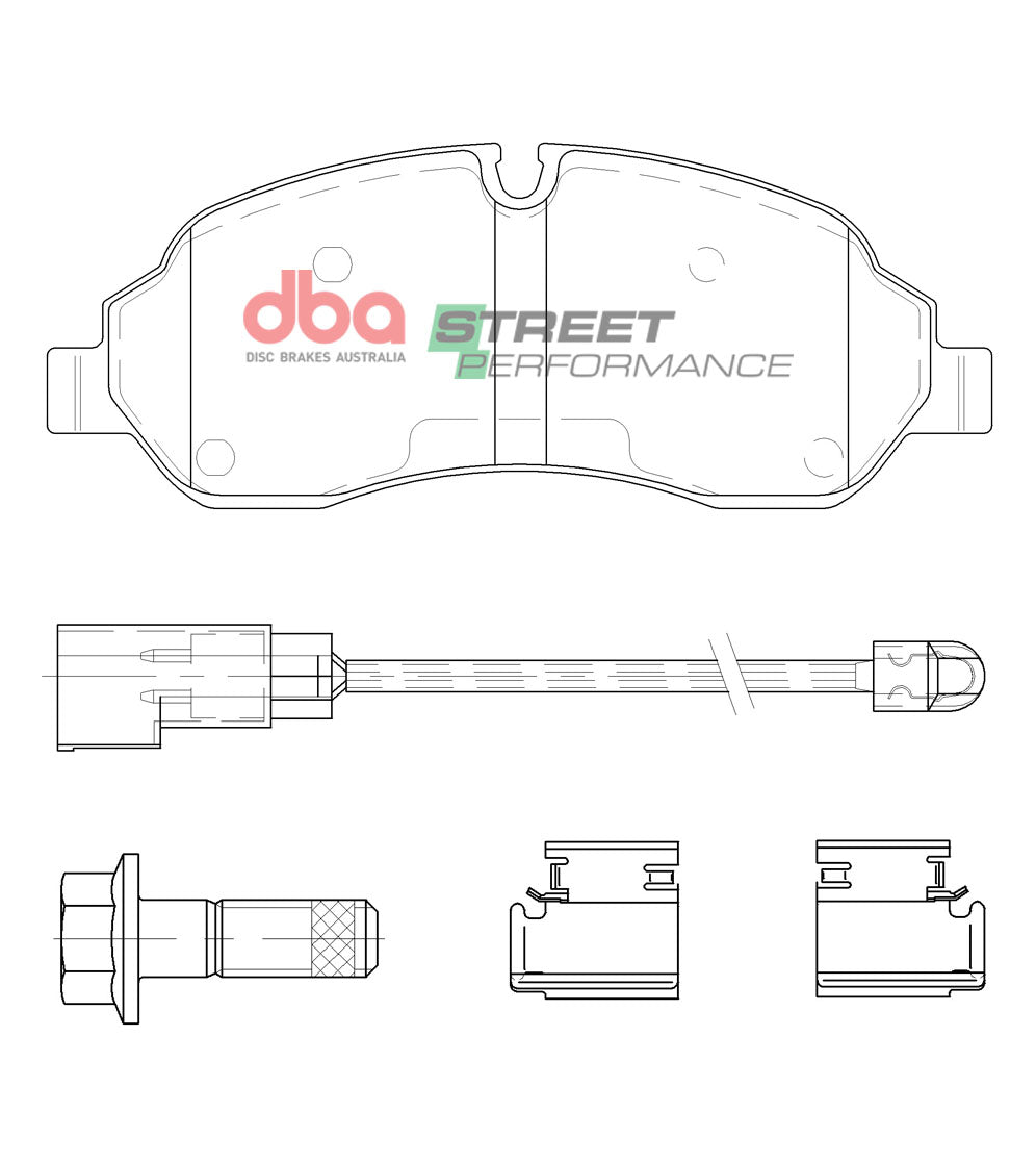 DBA 15-19 Ford Transit-150 SRW Front SP Performance Brake Pads - DB15113SP