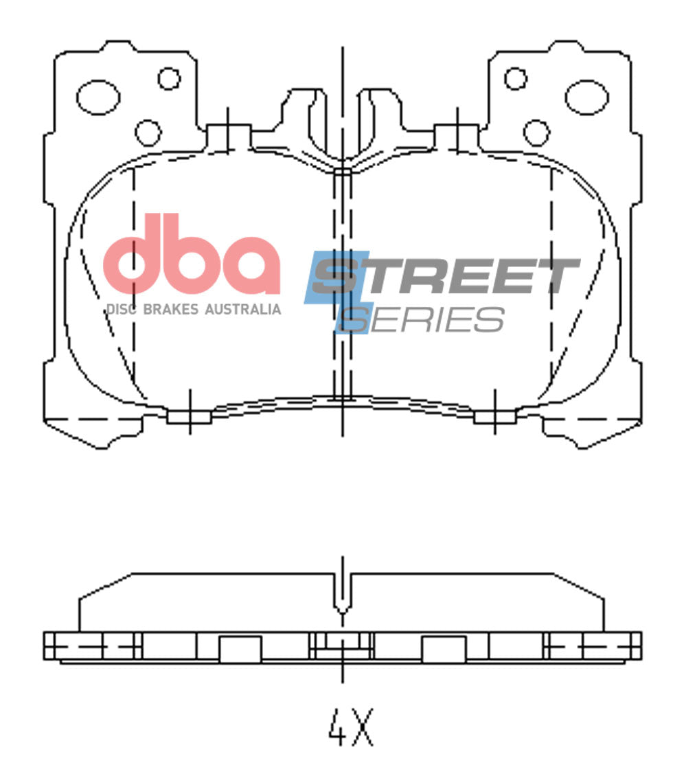 DBA 2017+ Lexus LC500 Street Series Rear Brake Pads - DB15151SS