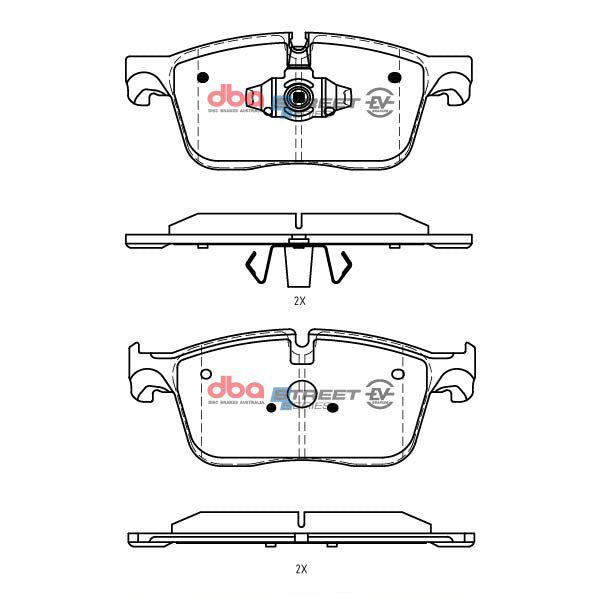 DBA 20-22 Jaguar F-Pace (w/350mm Front Rotor) Front SSEV Street Series Brake Pads - DB15162SSEV
