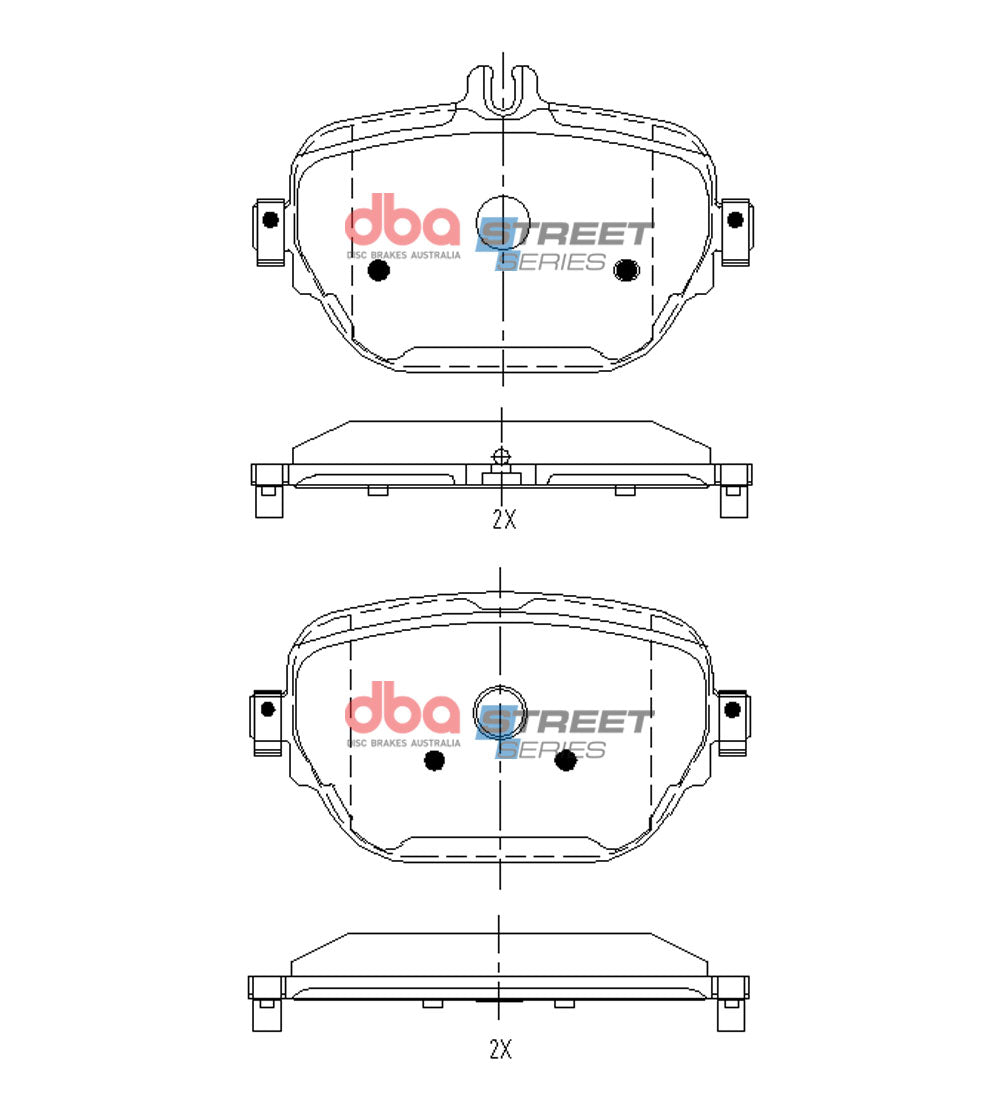 DBA 19-20 Mercedes-Benz AMG GT 53 (w/Iron Rotor) Rear Street Series Brake Pads - DB15171SS