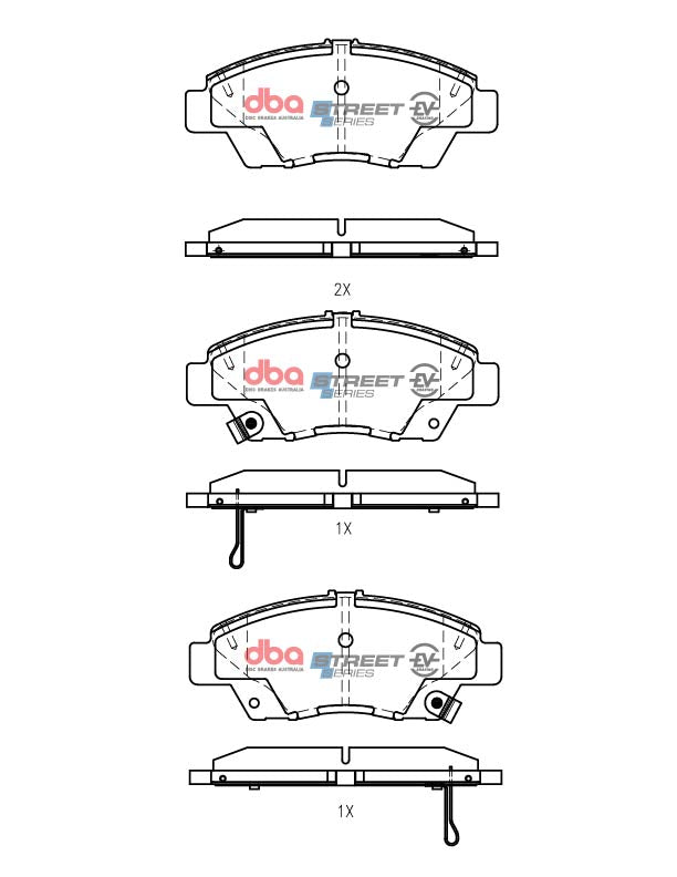 DBA 11-15 Honda CR-Z Front SSEV Street Series Brake Pads - DB1991SSEV