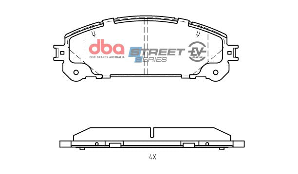 DBA 15-18 Lexus NX200t Front SSEV Street Series Brake Pads - DB2004SSEV