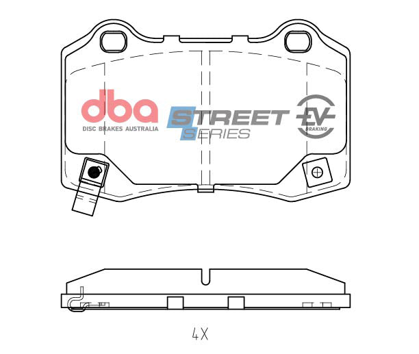 DBA 04-19 Cadillac CTS V (w/Brembo Calipers) Rear SSEV Street Series Brake Pads - DB2260SSEV