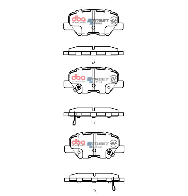 DBA 14-17 Mazda 3 (Mexico Build) Rear SSEV Street Series Brake Pads - DB2294SSEV