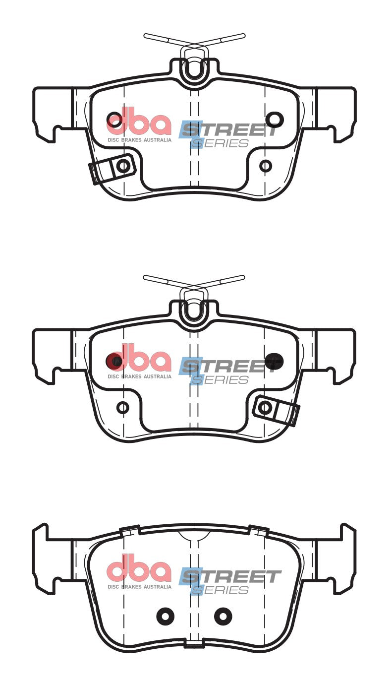 DBA 17-21 Honda Civic Si Rear Street Series Brake Pads - DB2429SS