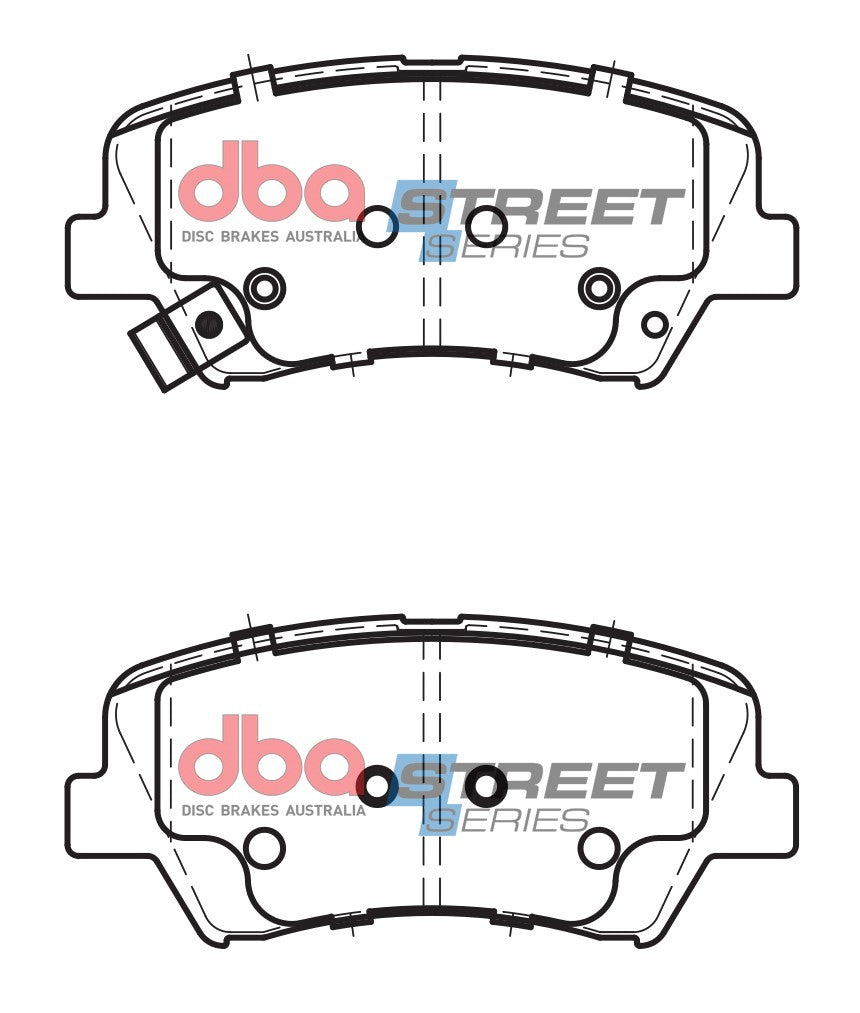 DBA 17-20 Hyundai Elantra (w/280mm Front Rotor) Front Street Series Brake Pads - DB2443SS
