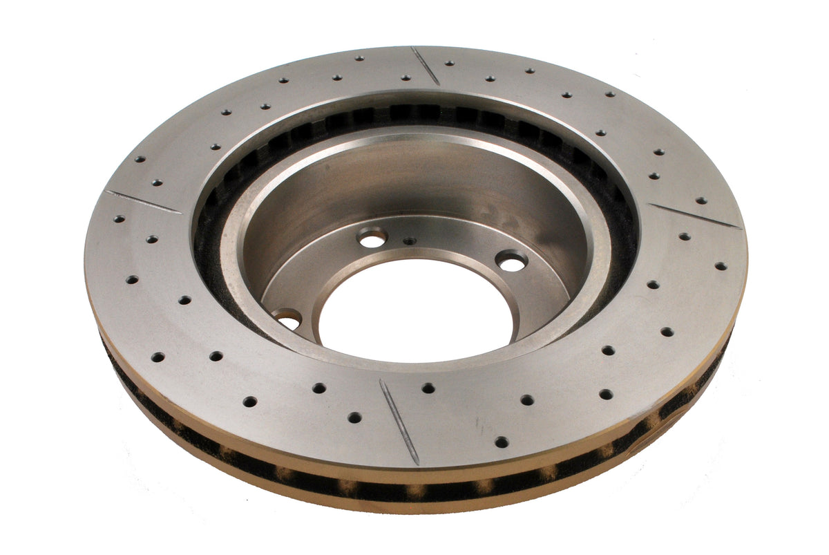 DBA 07+ Toyota Landcruiser 200 Series Front Drilled & Slotted Street Series Rotor - DBA2722X