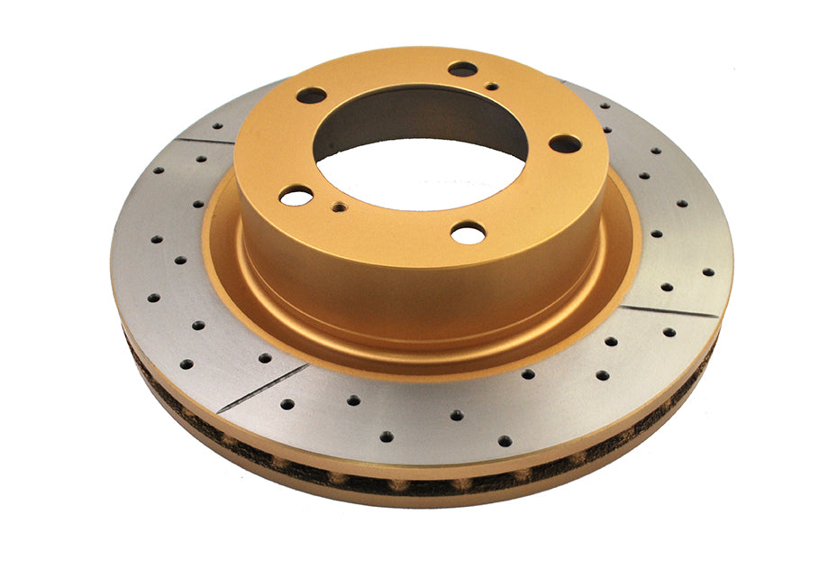 DBA 07+ Toyota Landcruiser 200 Series Front Drilled & Slotted Street Series Rotor - DBA2722X