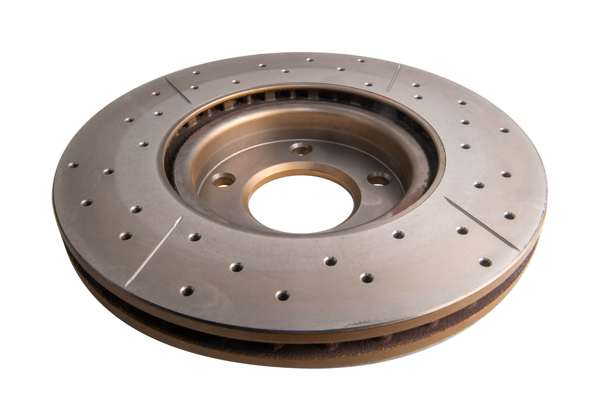 DBA 04-13 Mazda 3 2.3L/2.5L Front Drilled & Slotted Street Series Rotor - DBA2956X