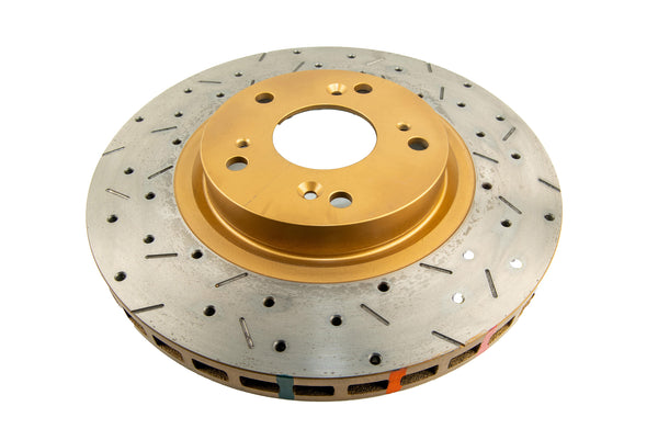 DBA 02-05 RSX (Type S) / 06-07 Civic Si 2.0L Front Drilled & Slotted 4000 Series Rotor - DBA42500XS