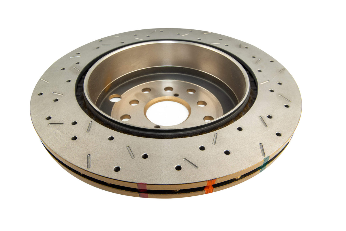 DBA 08-10 STi/2017 BRZ w/Perf. Pkg. Dual-Drilled Rear Drilled & Slotted 4000 Series Rotor - DBA42656XS-10