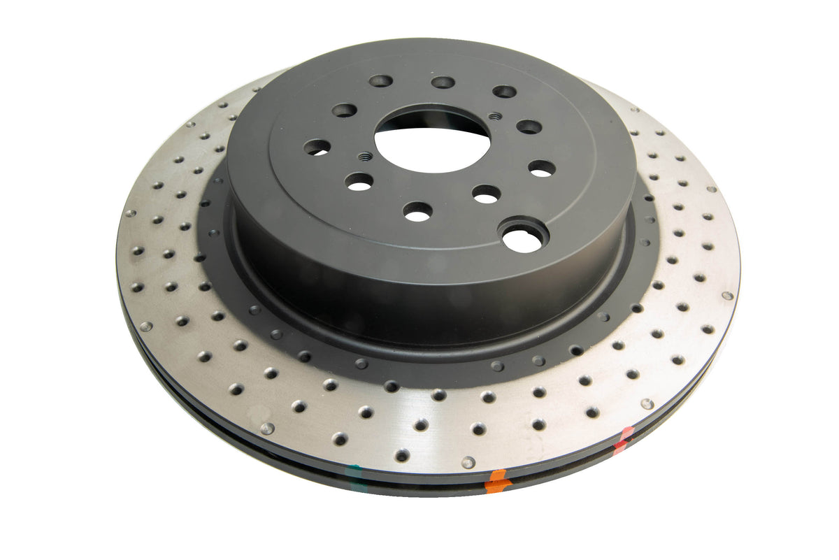 DBA 04-17 Subaru WRX STi Rear Crossdrilled/Dimpled 4000 XD Series Rotor - DBA43051XD-10