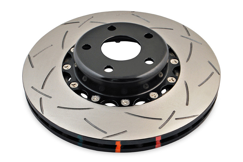 DBA 02-10 WRX / 13+ FR-S / 13+ BRZ Premium  Front Slotted 5000 Series 2 Piece Rotor w/ Black Hat - DBA5010BLKS