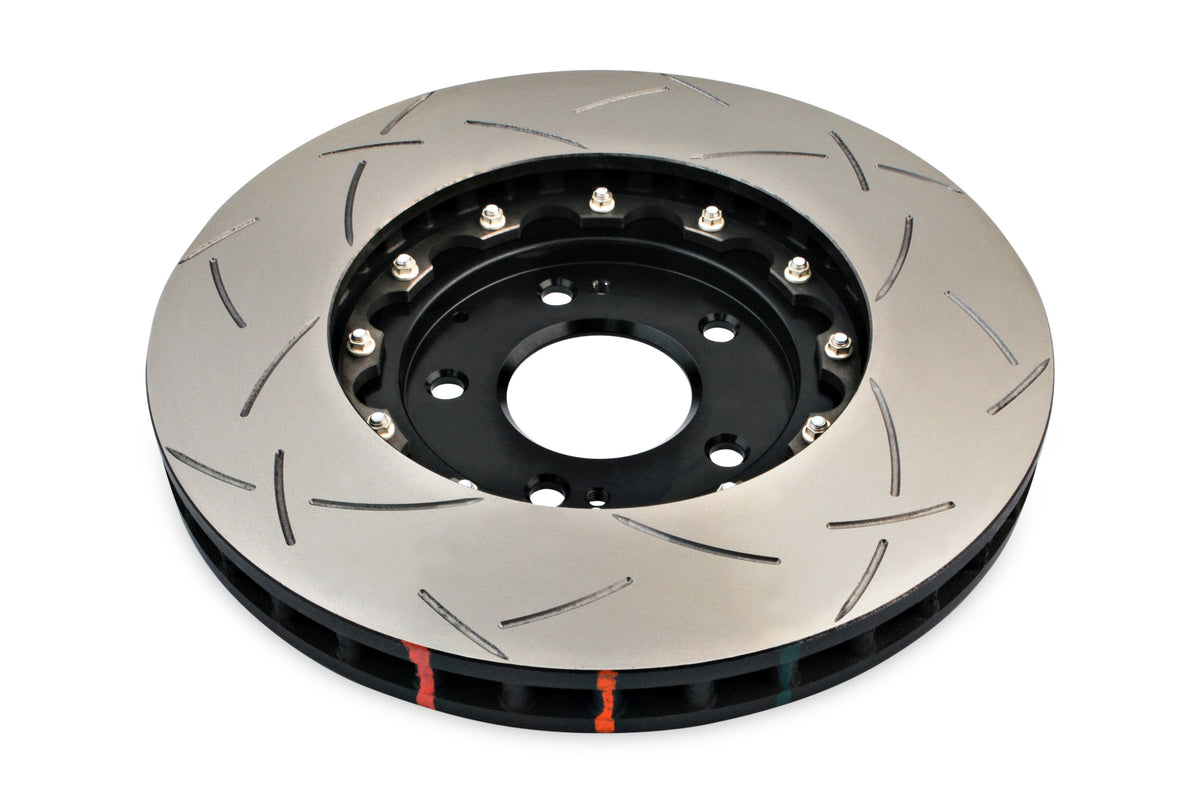 DBA 03-05 Evo 8/9 Front Slotted 5000 Series 2 Piece Rotor Assembled w/ Black Hat - DBA52218BLKS