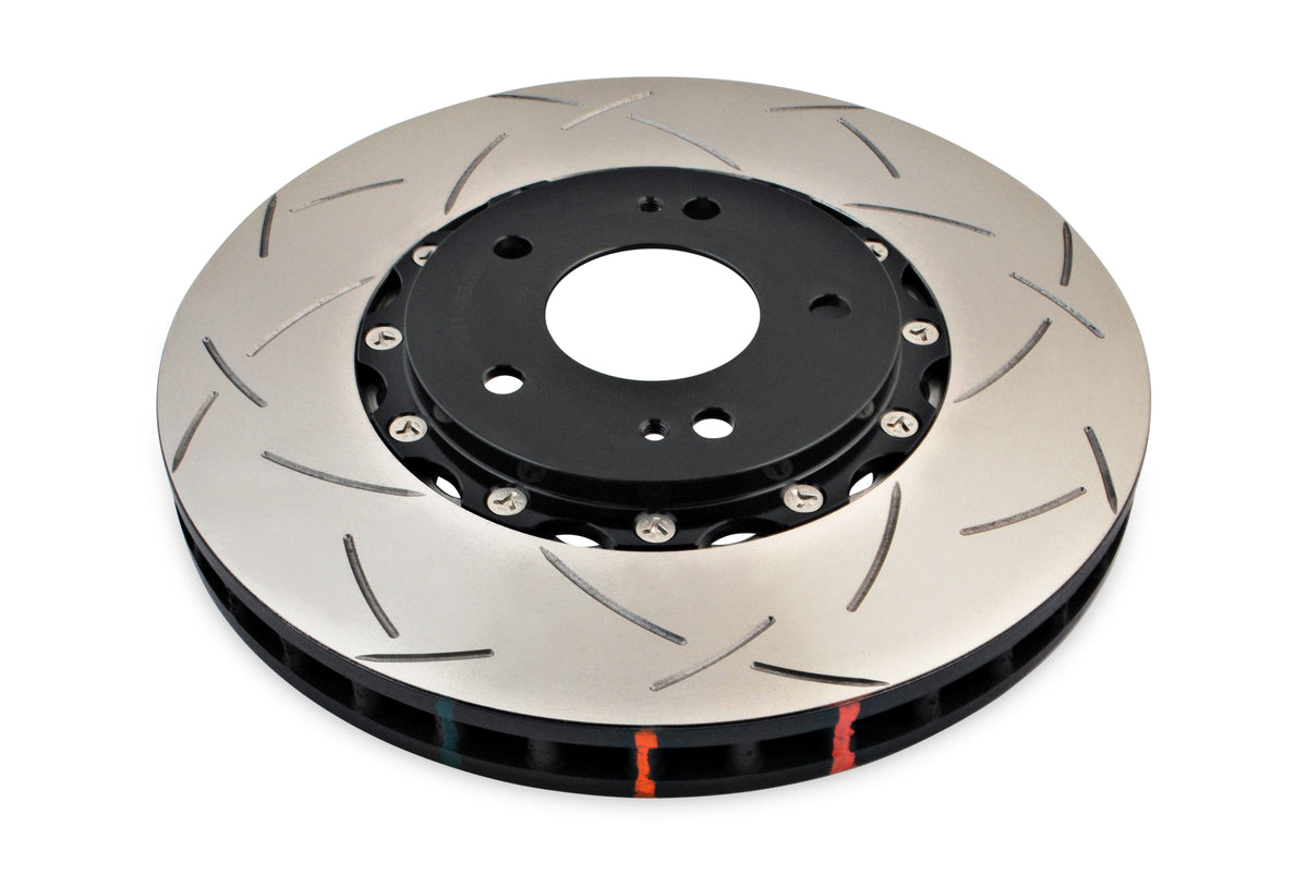 DBA 03-05 Evo 8/9 Front Slotted 5000 Series 2 Piece Rotor Assembled w/ Black Hat - DBA52218BLKS