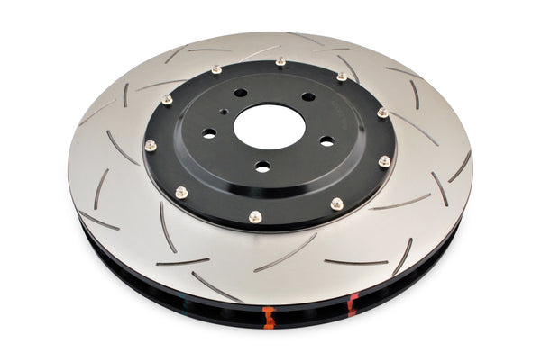 DBA 09-11 Nissan GTR R-35 Front Slotted 5000 Series 2 Piece Rotor Assembled w/ Black Hat - DBA52320BLKS