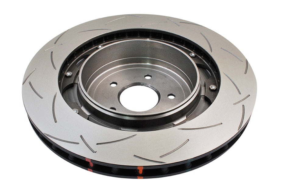 DBA 09+ Nissan GTR R-35 Rear Slotted 5000 Series 2 Piece Rotor Assembled w/ Black Hat - DBA52321BLKS