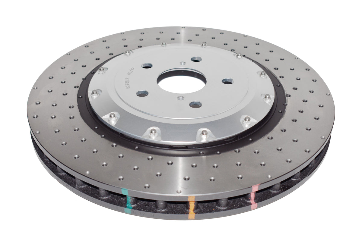 DBA 16-20 Lexus GS F Front 5000 Series Cross Drilled Rotor w/Silver Hat - DBA52788SLVXD