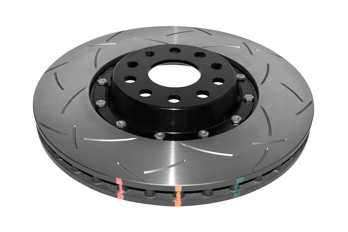 DBA 12-13 Volkswagen Golf R Front 5000 Series Slotted Rotor w/Black Hat - DBA52808V2BLKS
