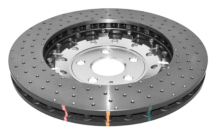 DBA 12-13 Audi TT Quattro RS (370mm Front Rotor) Front 5000 Series Drilled Rotor w/Silver Hat - DBA52842SLVXD
