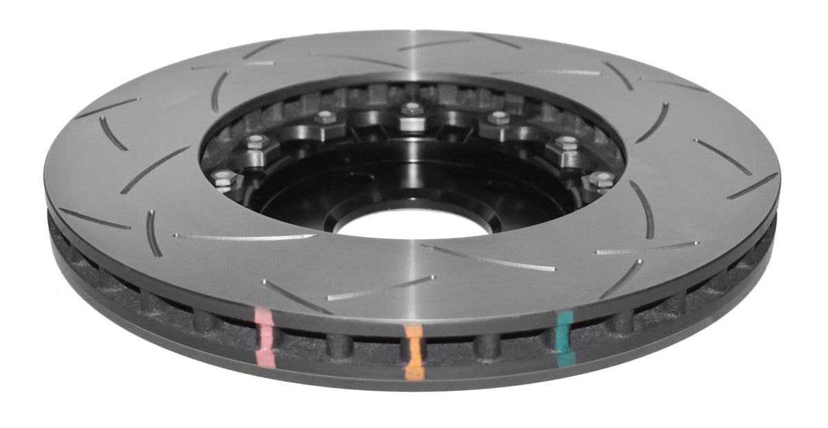 DBA 06-14 Mazdaspeed 3 Front Slotted 5000 Series 2 Piece Rotor Assembled w/ Black Hat - DBA52962BLKS