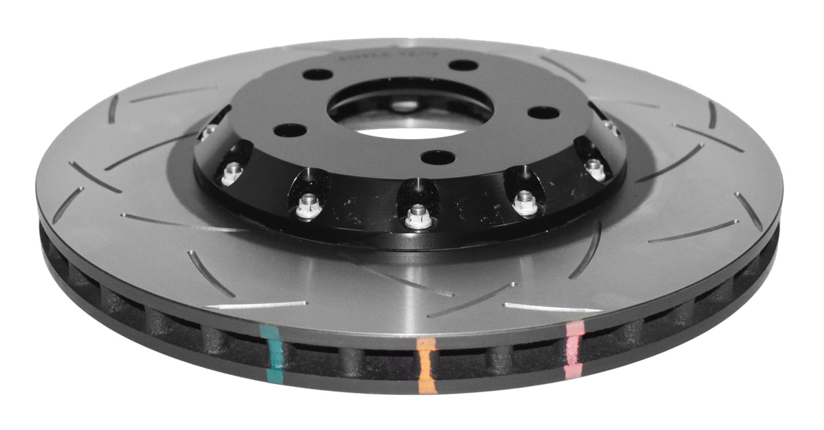 DBA 06-14 Mazdaspeed 3 Front Slotted 5000 Series 2 Piece Rotor Assembled w/ Black Hat - DBA52962BLKS