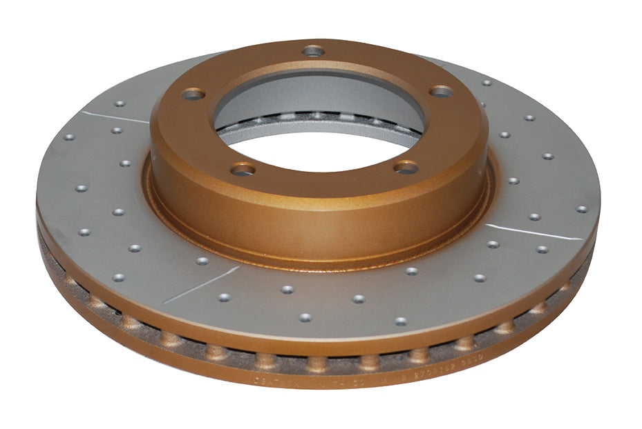 DBA 98-05 Lexus LX470 / 98+ Toyota LandRunner 100 Series Front Drilled & Slotted Street Series Rotor - DBA788X
