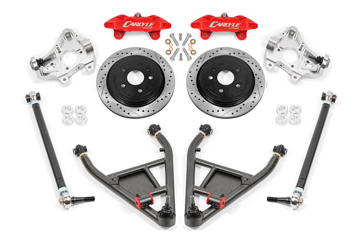 BMR 14-19 Chevrolet Corvette 15in Conversion Kit w/ Drilled & Slotted Rotors & Red Calipers - DRP573H for 2014-2019 Chevrolet