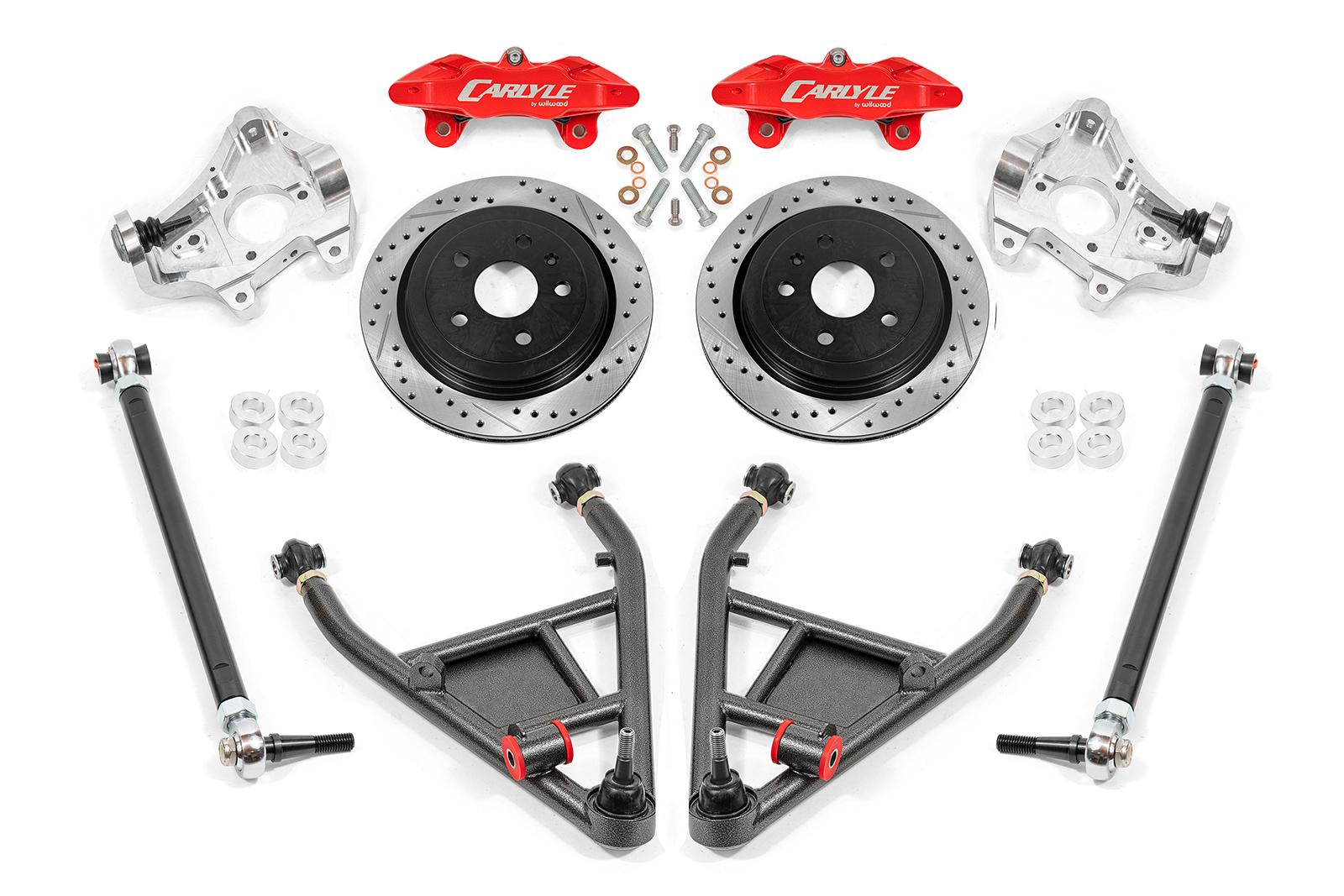 BMR 14-19 Chevrolet Corvette 15in Conversion Kit w/ Drilled & Slotted Rotors & Red Calipers - DRP573H for 2014-2019 Chevrolet