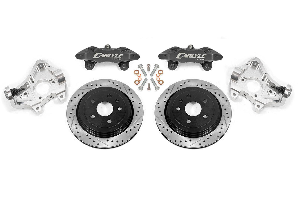 BMR 14-19 Chevrolet Corvette 17in Conversion Kit w/ Drilled & Slotted Rotors & Black Calipers - DRP576 for 2014-2019 Chevrole