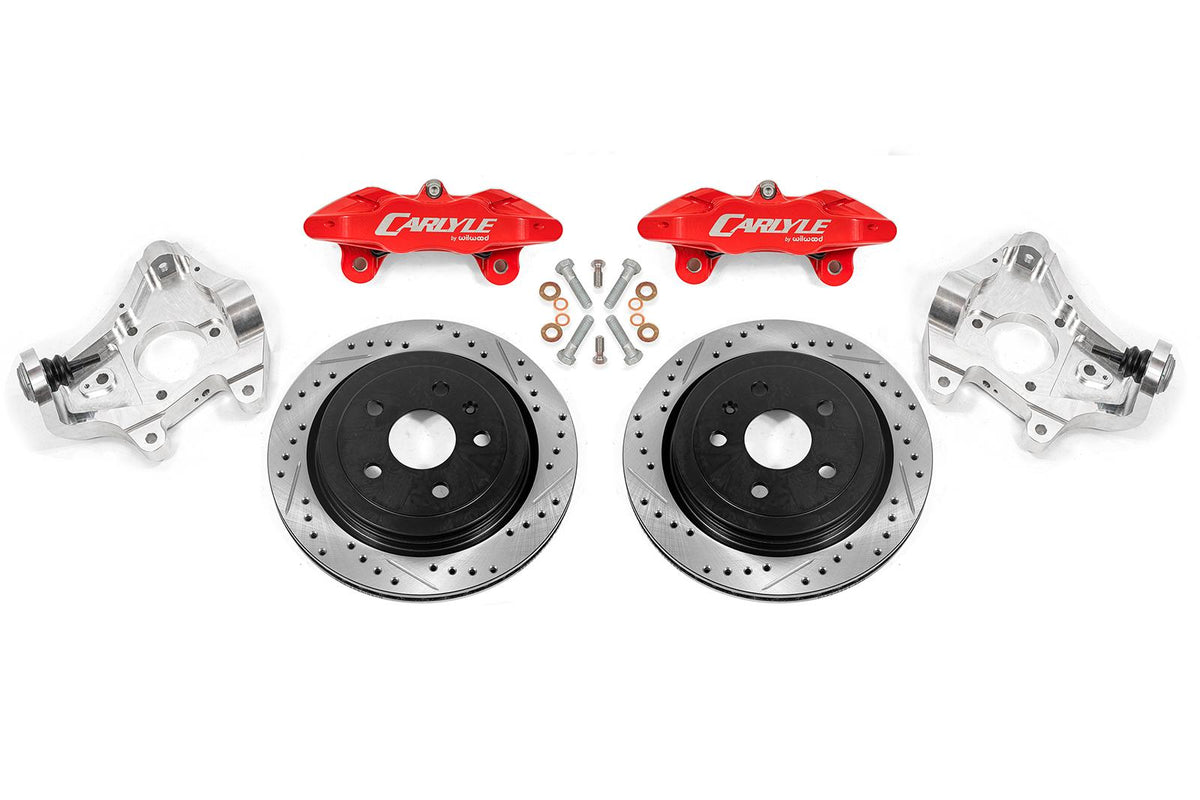 BMR 14-19 Chevrolet Corvette 17in Conversion Kit w/ Drilled & Slotted Rotors & Red Calipers - DRP577 for 2014-2019 Chevrolet 
