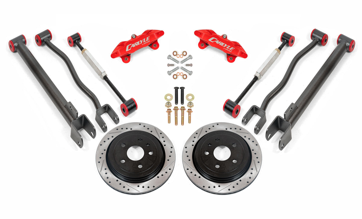 BMR 08-14 Cadillac CTS-V 15in Conversion Kit w/ Drilled & Slotted Rotors & Red Calipers - DRP623H for 2008-2014 Cadillac Cts 