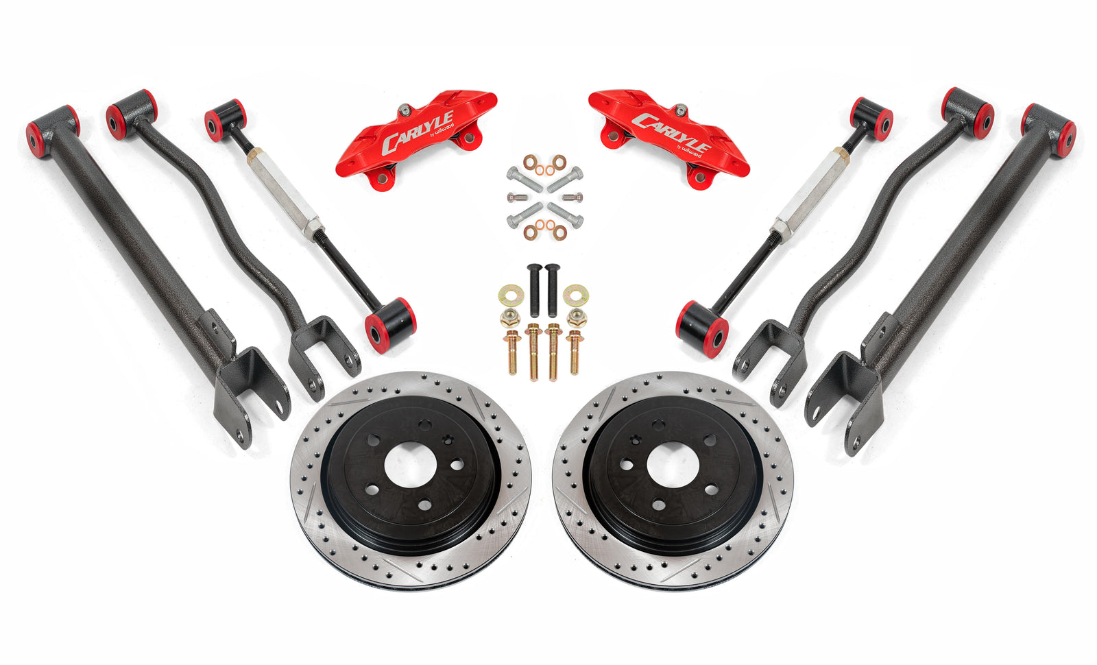 BMR 08-14 Cadillac CTS-V 15in Conversion Kit w/ Drilled & Slotted Rotors & Red Calipers - DRP623H for 2008-2014 Cadillac Cts 