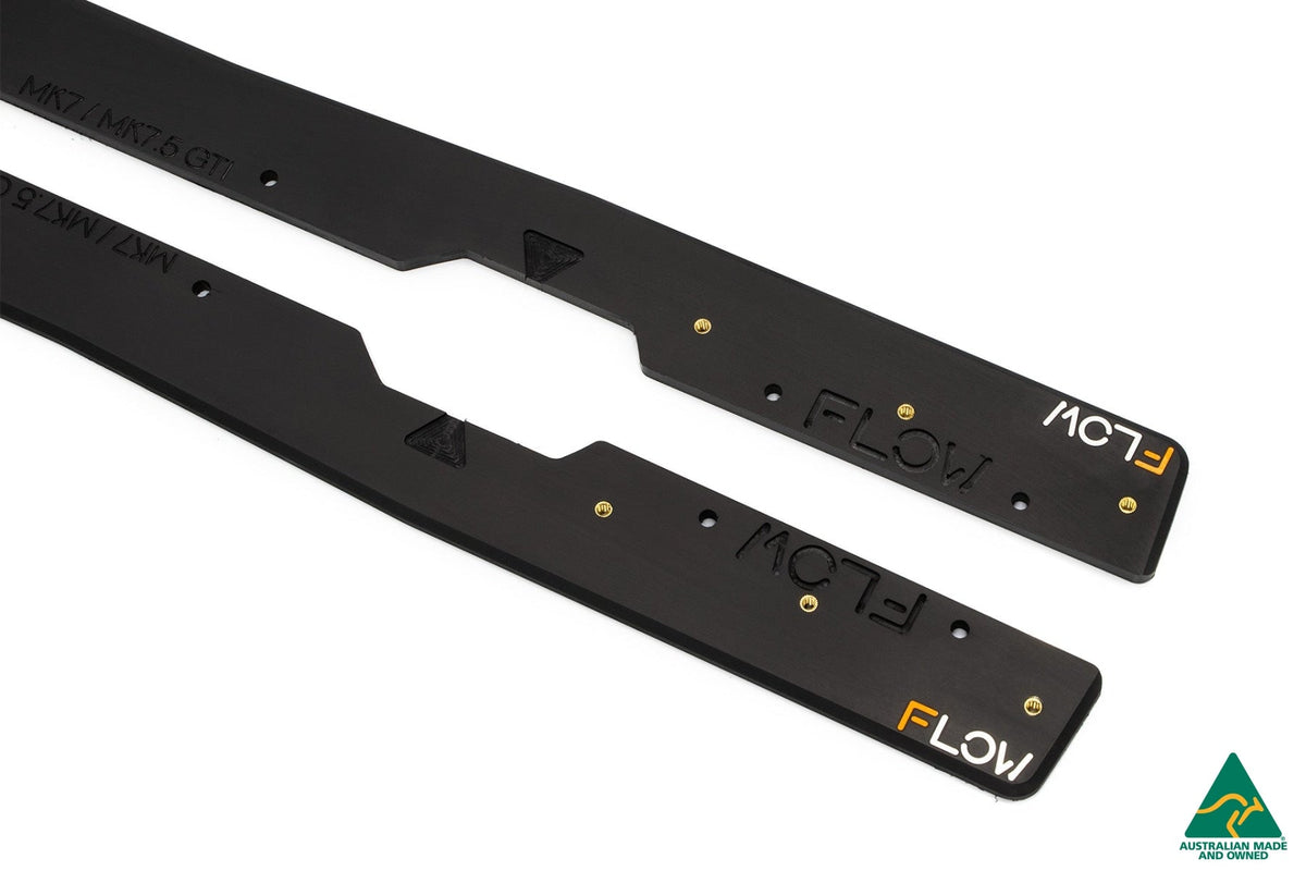 Flow Designs - MK7 Golf GTI Side Skirt Splitters V3 (Pair)