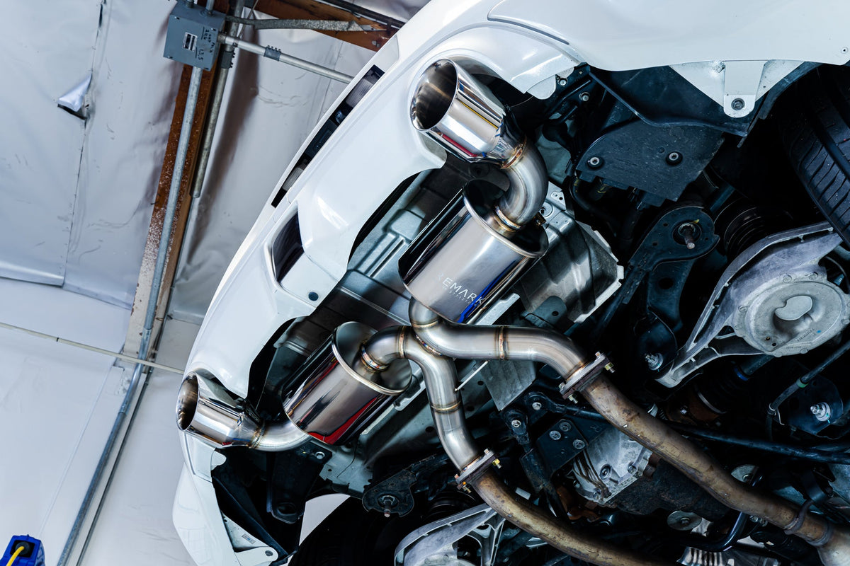 Remark Nissan 370Z (Z34) V2 Axle Back Exhaust w/Stainless Steel Double Wall Tip - RK-A2063N-01