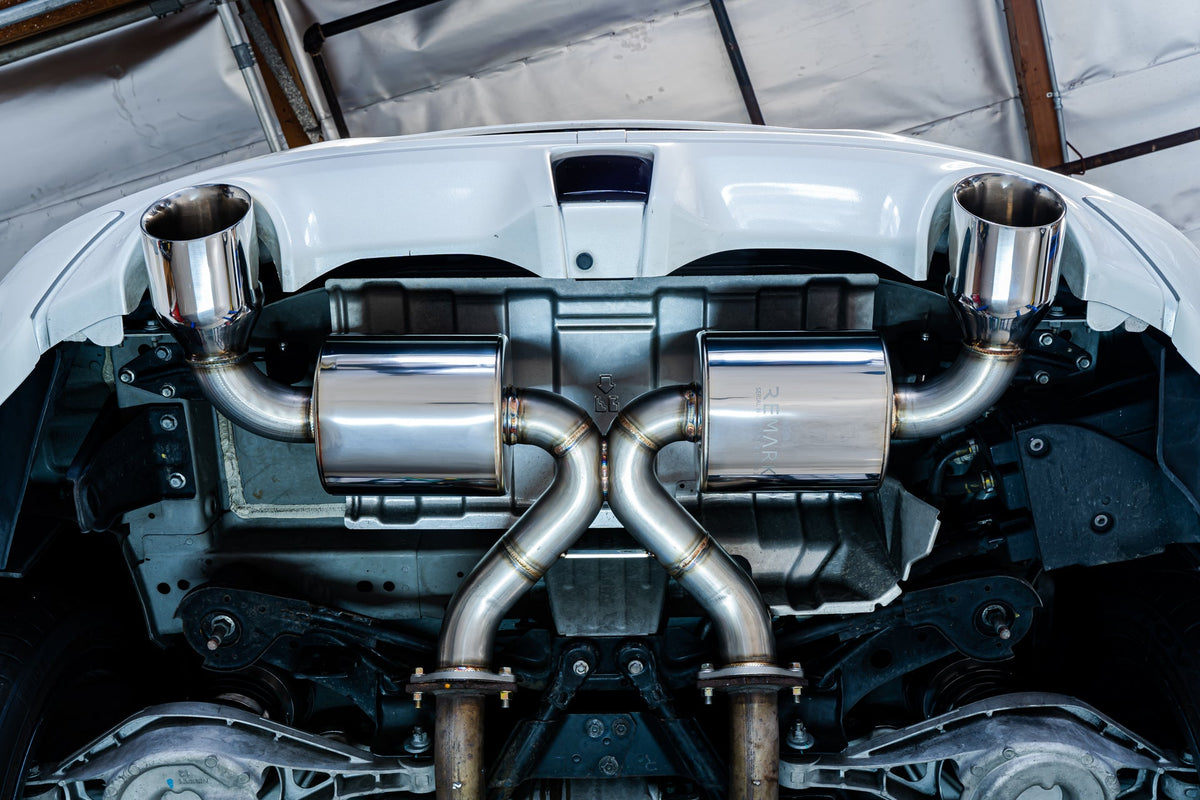Remark Nissan 370Z (Z34) V2 Axle Back Exhaust w/Stainless Steel Double Wall Tip - RK-A2063N-01