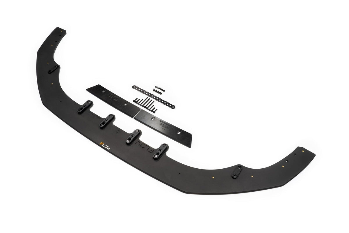 Flow Designs - S3 8V Sedan Pre-Facelift Front Lip Splitter V3 &amp; Mounting Brace