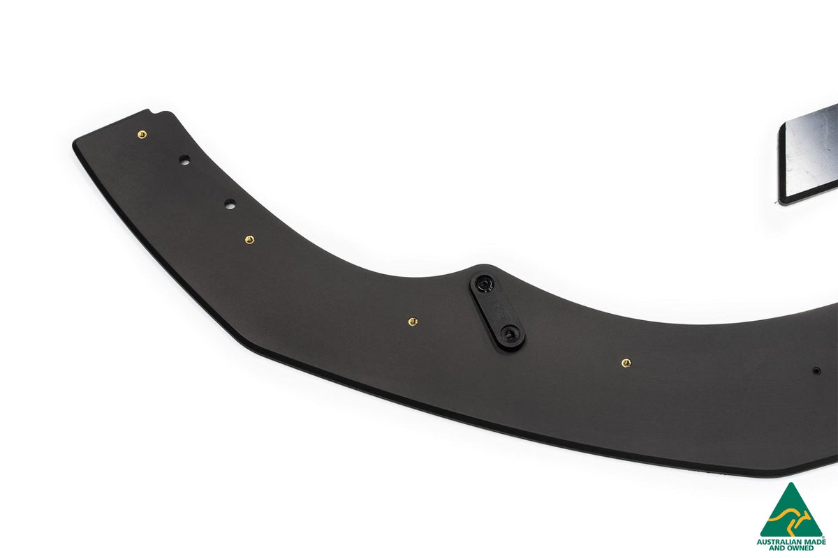 Flow Designs - S3 8V Sedan Pre-Facelift Front Lip Splitter V3 &amp; Mounting Brace