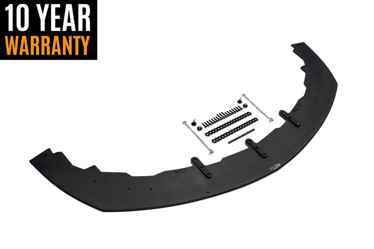 Flow Designs - Lancer Evolution IX Front Lip Splitter With Support Rods