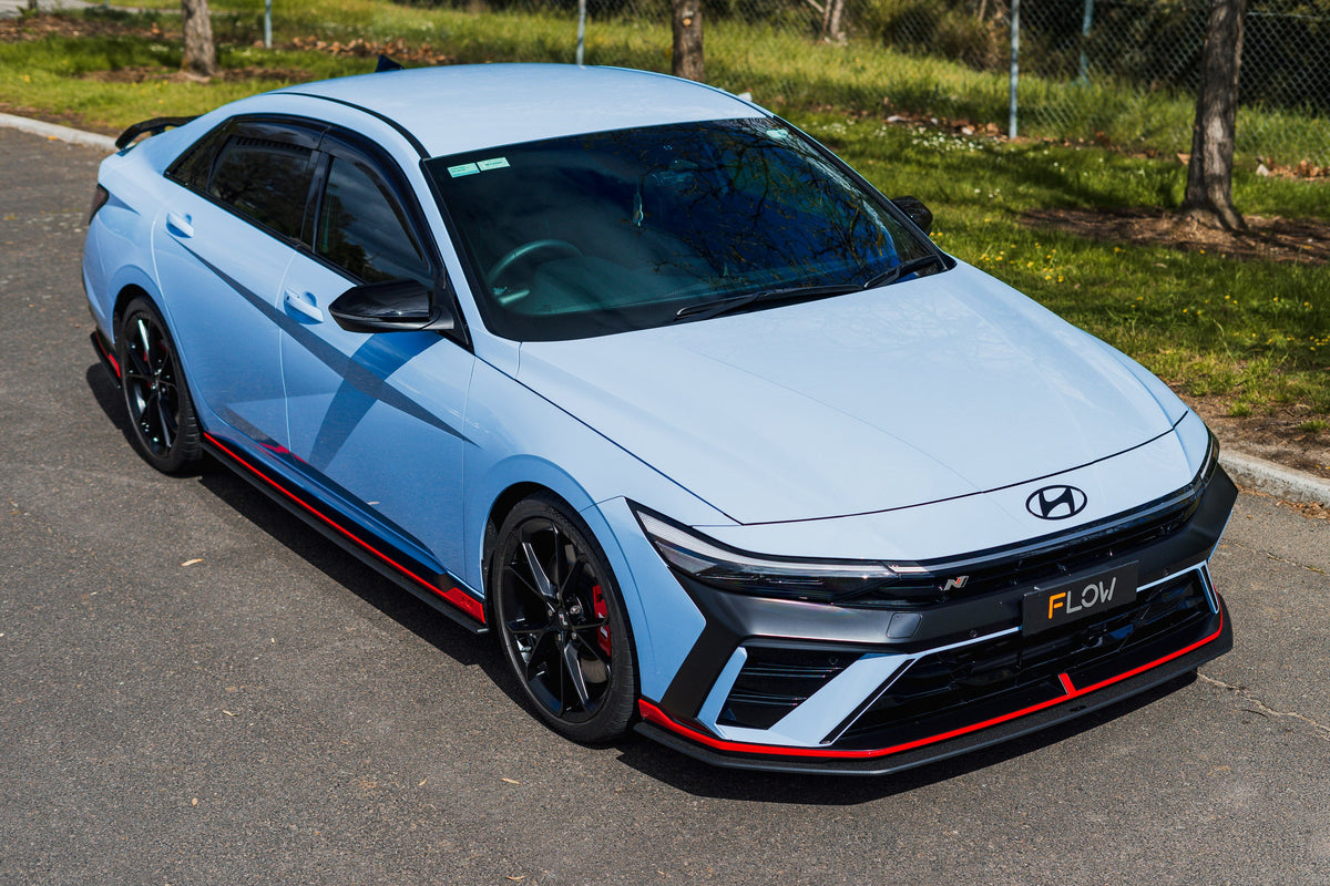 Flow Designs - CN7 V2 Elantra N Sedan Facelift V2 - 2024 Front Lip Splitter &amp; Mounting Brackets (Pair)