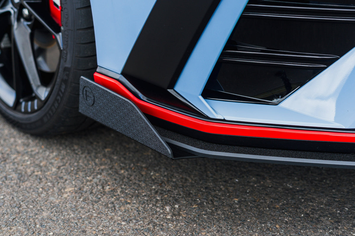 Flow Designs - CN7 V2 Elantra N Sedan Facelift V2 - 2024 Front Lip Splitter &amp; Mounting Brackets (Pair)